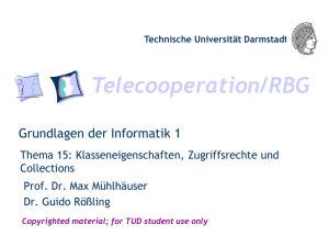 Grundlagen der Informatik I: T15 - Technische Universität Darmstadt