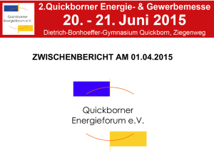 PowerPoint-Präsentation - Messe Quickborn, Energie und Gewerbe
