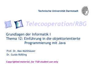 Grundlagen der Informatik I: T12 - Technische Universität Darmstadt