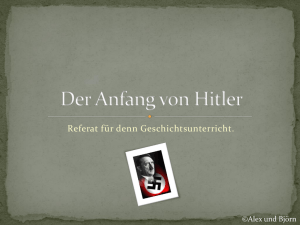 Der Anfang von Hitler