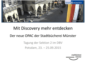 Discovery-Opac Münster