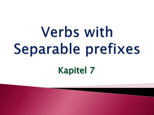 Verbs with Separable prefixes