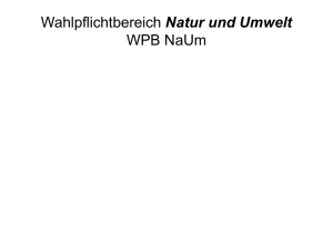 Wahlpflichtbereich Natur und Umwelt WPB NaUm - Schengen