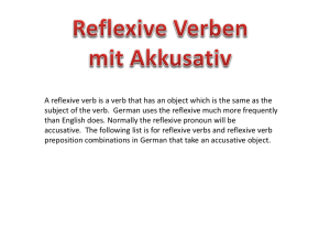 Reflexive Verbs used with the accusative