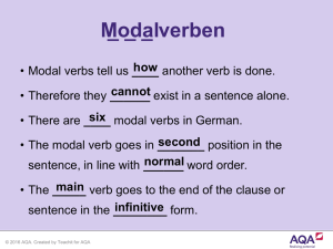 Modal _ _ _ verben - Teachit Languages