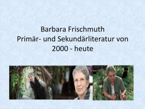 Barbara Frischmuth Primär- und Sekundärliteratur von