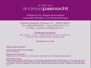 Mesotherapie - Dr. Andreas Pasnocht