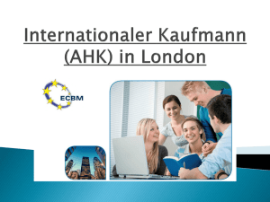 Internationaler Kaufmann (DAHK) in London
