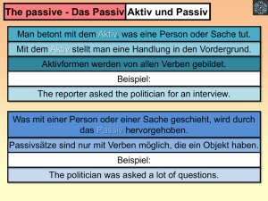 The passive - Das Passiv