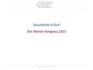 Der Wiener Kongress - Geschichte in fünf