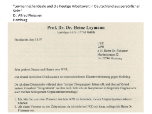 nicht vollendete Diskussion von Heinz Leymann