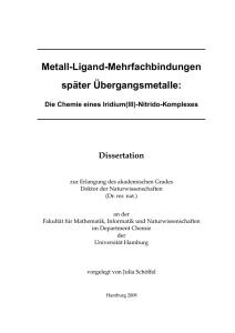 Metall-Ligand-Mehrfachbindungen später Übergangsmetalle