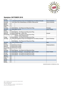 TAG Spielplan Oktober 2016