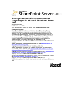 Planen der Dienstarchitektur (SharePoint Server