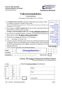 VWL-Klausur 03/00 SoSe - Muster - Schmidt