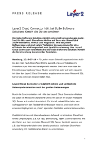 Layer2 Cloud Connector hält bei SoSo Software Solutions GmbH