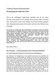 Parlamentarismus - Evangelische Akademie Tutzing