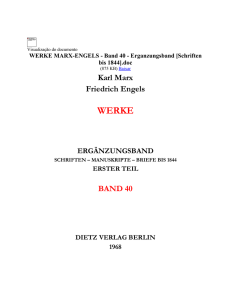 WERKE MARX-ENGELS - Band 40 - Erganzungsband [Schriften bis