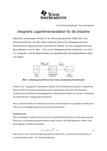 Integrierte Logarithmierverstärker für die Industrie