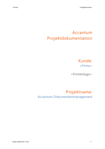 Projektnummer - Accantum GmbH
