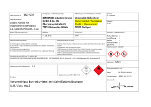 Vials mit Szintillationslösungen - EMAS Hohenheim