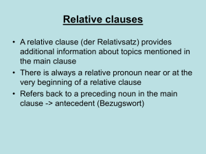 Relative clauses - U of L Class Index