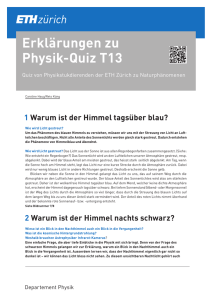 Erklärungen zu Physik-Quiz - D-PHYS News