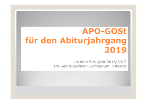 APO-GOSt für den Abiturjahrgang 2019