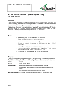 MS SQL Server 2000: SQL Optimierung und Tuning