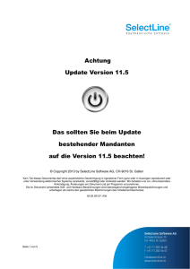 Achtung Update Version 11.5