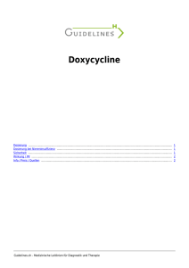 Doxycycline - Guidelines.ch