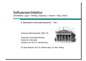 Softwarearchitektur - Software and Systems Engineering