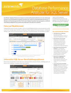 Database Performance Analyzer für SQL Server