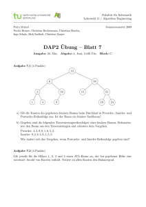 DAP2¨Ubung – Blatt 7 - Chair 11: ALGORITHM ENGINEERING
