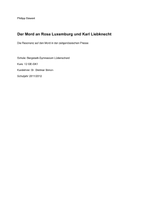 Der Mord an Rosa Luxemburg und Karl Liebknecht