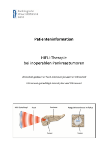 Patienteninformation HIFU-‐Therapie bei inoperablen