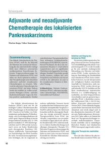 Adjuvante und neoadjuvante Chemotherapie des lokalisierten