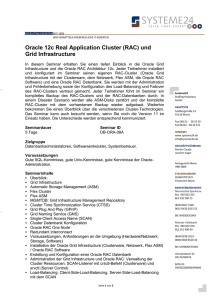 Oracle 12c Real Application Cluster (RAC) und Grid