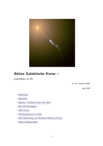Aktive Galaktische Kerne Andreas Müller
