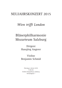 NEUJAHRSKONZERT 2015 Wien trifft London Bläserphilharmonie