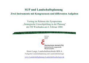 Vortragsfolien von Prof. Horst Lange: SUP und