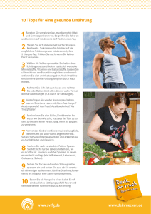 10 Tipps für eine gesunde Ernährung