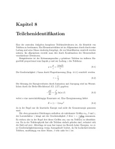 Kapitel 8 Teilchenidentifikation - HERA-B