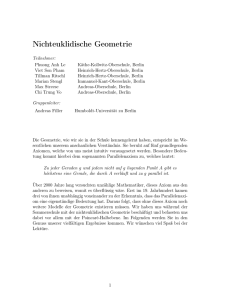 Nichteuklidische Geometrie - Humboldt
