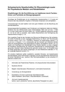 Injektionen - Schweizerische Gesellschaft für Rheumatologie