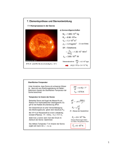 7. Elementsynthese und Sternentwicklung