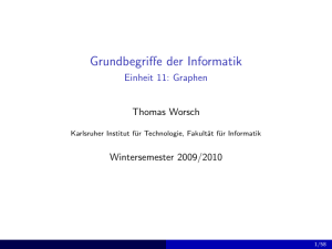 Graphen - Grundbegriffe der Informatik (Wintersemester 2009/2010)