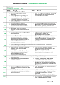 Richtlinien Chemie SI Konzeptbezogene Kompetenzen