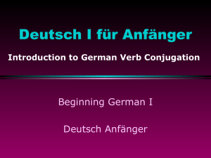 Verb-Endungen - UCD Beginners German A1