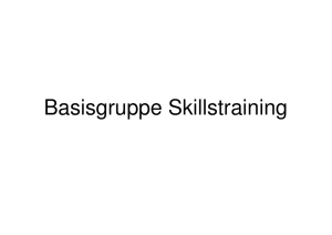 Basisgruppe Skillstraining